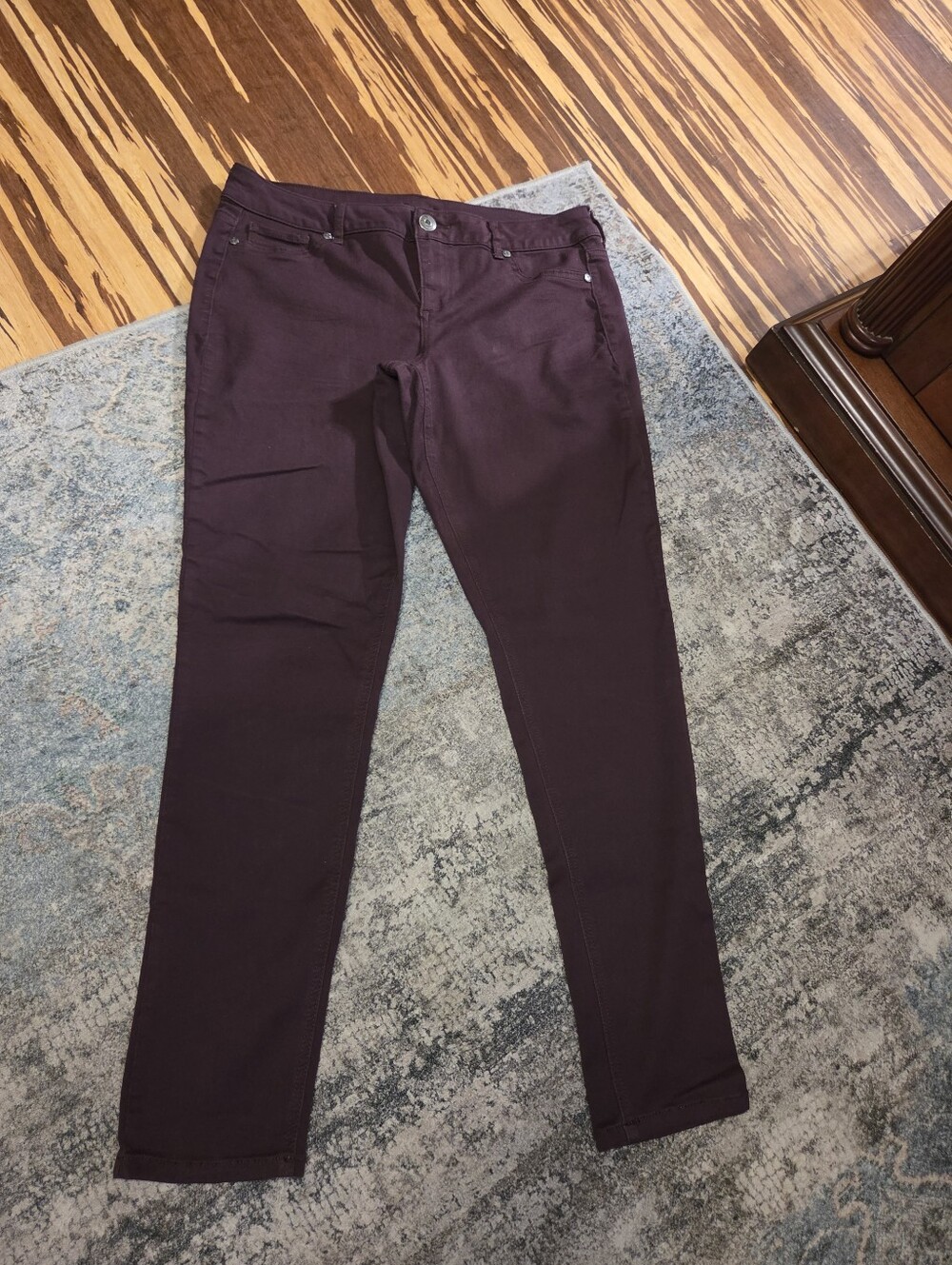 Maurices Burgundy Slim Leg Jeans - Size L-R